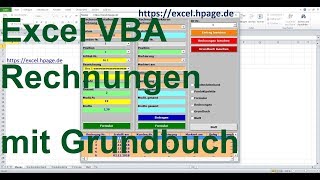 2 Rechnungsprogramm mit Grundbuch Kundendatenbank und Produktpalette in Excel VBA selber erstellen [upl. by Ayel]