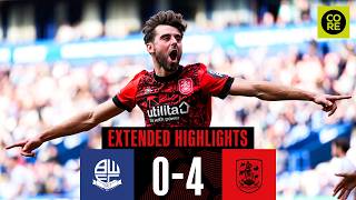 EXTENDED HIGHLIGHTS  Bolton Wanderers 04 Huddersfield Town [upl. by Solon]