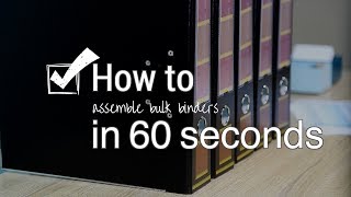 How To in 60 Seconds Assemble Bulk Binders [upl. by Ellednahs]