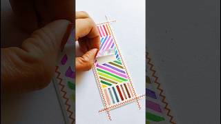 Make a Colourful 🔖Bookmark Beginners satisfying bookmark easy shorts [upl. by Leinahtam]