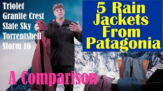 Comparing 5 Patagonia Rain Shells [upl. by Naerol]