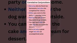 Correlative Conjunctions in English Grammar  English Sentences shorts [upl. by Ayanej]