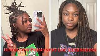 HOW TO INSTALL HUMAN HAIR LOC EXTENSIONS  LOC EXTENSION TUTORIAL locjourney [upl. by Sarette]