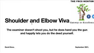 Shoulder and Elbow Viva Cases [upl. by Cordula]