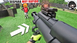 CONSTRUÍ el RIFLE MÁS RÁPIDO del MUNDO❗️ 😱 ▬ 4 CAÑONES 🔥 ▬ Airsoft Gamepplay [upl. by Malvia]