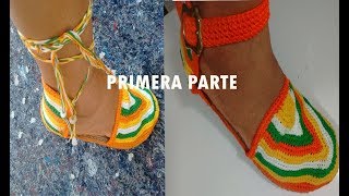 COMO HACER SANDALIAS A CROCHET PARA DAMAS PRIMERA PARTE  ⚠️ [upl. by Kenny661]