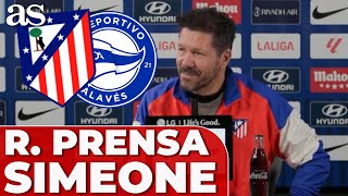 SIMEONE rueda de prensa COMPLETA previa  ATLÉTICO  ALAVÉS [upl. by Aikkan]