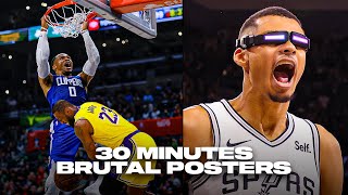 30 Minutes of BRUTAL POSTER DUNKS from 202324 NBA Season 🤯 [upl. by Anierdna]