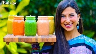 5 FullyRaw Salad Dressings [upl. by Akimert]