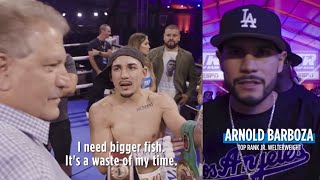 PROTECT ME from Barboza — Teofimo Lopez Tells ESPN to BLOCK Arnold Barboza Jr from going to the Ring [upl. by Notserc]