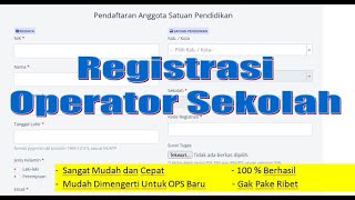 Terbaru amp Wajib  Cara Pendaftaran Anggota Operator Sekolah  Pada SDM Data Kemendikbud [upl. by Eneluj]