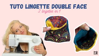 Lingette double face  2 lingettes en 1  Tuto Couture [upl. by Farrell286]