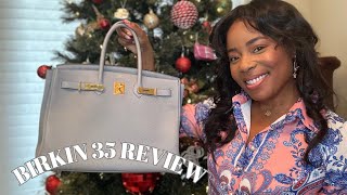 HERMÈS BIRKIN 35  1 YEAR REVIEW PROS amp CONS DO I REGRET BUYING IT [upl. by Aierdna700]