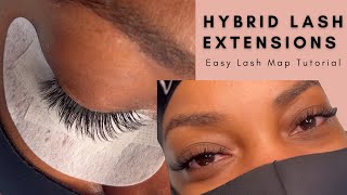 Wispy Hybrid Lash Extensions  Easy Lash Map lashextensions hybridlashextensions lashtech 404 [upl. by Ayian404]