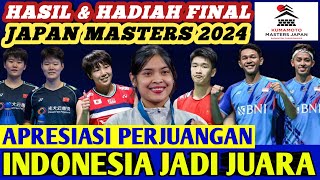 INDONESIA JUARA ‼️ Hasil Final amp Jumlah Hadiah Badminton Japan Masters 2024 Hari Ini [upl. by Aileda108]