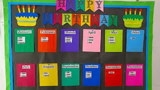 Birthday Bulletin Board ideasBirthday Bulletin BoardBirthday Display BoardSchool Display Board [upl. by Herstein]