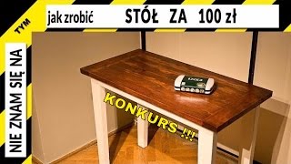 Jak zrobić stół drewniany za 100zł z kantówek i z palet [upl. by Neddra762]