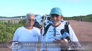 31052024  ANDARILHOS DOS PASSOS DE ANCHIETA SÃO RECEBIDOS NA PRAIA DE SETIBA [upl. by Anabella]