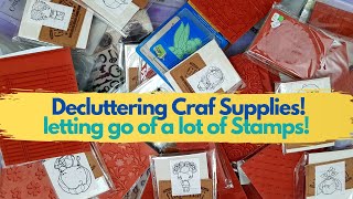 Decluttering Craft Supplies Letting go of a lot of stamps [upl. by Hertz53]