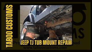 Jeep TJ Wrangler 2nd amp 3rd Tub Mount Repair Kit Installation [upl. by Nanoc985]