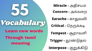 Advanced english vocabulary  daily use english vocabularies  through tamil meaning [upl. by Gerrilee]