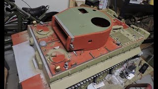 Vintage RC 16th scale armortek early production Tiger I Video12 top deck details [upl. by Retepnhoj]