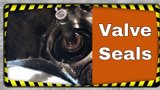 Valve stem seals replacement Diesel with Head ON [upl. by Base604]