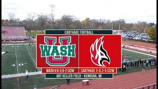 Carthage Football vs Wash U 20211113 [upl. by Noxas]