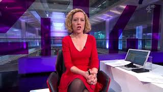 Cathy Newman  Red Dress  Black Tights [upl. by Ihcelek372]