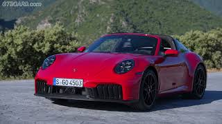 Porsche 911 Targa GTS 992 Carmine Red 4k [upl. by Yrrag]