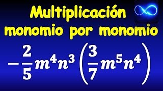 84 Multiplicación monomio por monomio CON FRACCIONES [upl. by Jauch]