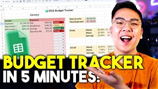 EASY Budget amp Expense Tracker with Google Sheets FULL TUTORIAL [upl. by Ilera982]