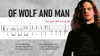 Metallica Of Wolf and Man ISOLATED BASS  TABS [upl. by Ellenhoj]