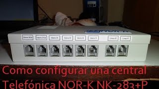 📞 Como CONFIGURAR una CENTRAL TELEFÓNICA NORK NK283P ☎️ [upl. by Edrock]