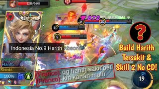 BUILD HARITH TERSAKIT 2022  SKILL 2 NO COOLDOWN HARITH GAMEPLAY  MOBILE LEGENDS [upl. by Lulita]