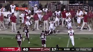 😂Alabama’s Kicker makes a GREAT TACKLE [upl. by Seedman]