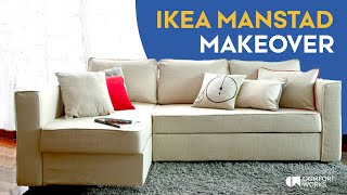 IKEA Manstad Sofa Bed Makeover  Comfort Works Sofa Covers [upl. by Nodmac]