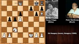 Susan Polgar vs Peter Hardicsay 1985 [upl. by Yleak]