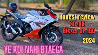 Suzuki Gixxer sf 150  E20 BS6 2024  Pros amp Cons  Detailed Review Price Mileage New Updates [upl. by Zonda]