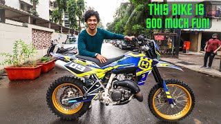 RIDING A HUSQVARNA DIRT BIKE ON MUMBAI STREETS [upl. by Cardie]