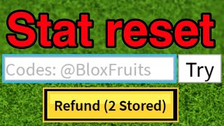 ALL stat reset codes in 1 minute Blox Fruits [upl. by Weiser999]