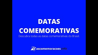 Datas comemorativas e feriados do Brasil atual [upl. by Alya]