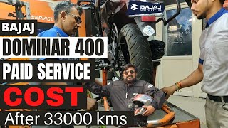 Dominar 400 paid service cost after 35K kms at Bajaj service center Bagga link Kirtinagar Delhi [upl. by Ramsay]