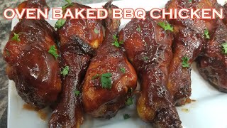 Oven Baked BBQ Chicken Legs  Juicy And Delicious [upl. by Truc]