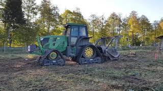 Forstmulchen 2018 mit John Deere 6210 R und FAE [upl. by Oecam]