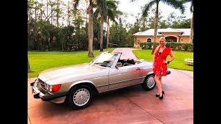 1986 MercedesBenz 560SL Roadster R107 ReviewTest Drive wMaryAnn For Sale By AutoHaus of Naples [upl. by Jonathan]