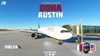 Doha to Austin on Deltas Airbus A330  Formula 1 Round 19  4K [upl. by Epifano]