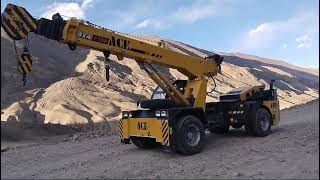 Crane working in Leh 5 degree [upl. by Ardnahc]