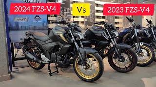 2024 Yamaha Fzs V4 New Matte color Vs Old matte 3 New Changes On Road Price All Difference [upl. by Nalro173]