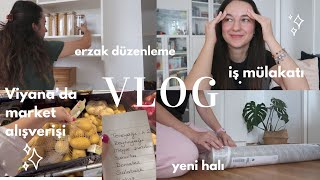 Vlog  Erzak Düzenleme Viyanada Markete Gidelim Misafirlere Hazırlık Stresli İş Mülakatı [upl. by Eldora]